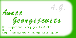 anett georgijevits business card